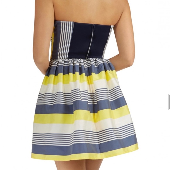 Prom/Homecoming yellow/gray/white dress Sz 7/8 - Picture 8 of 8